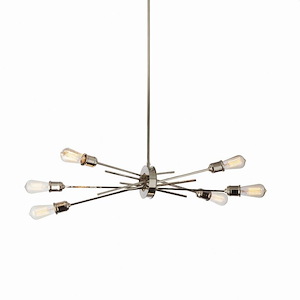 Nebraska - 6 Light Pendant-16 Inch Tall and 32 Inch Wide - 1365218